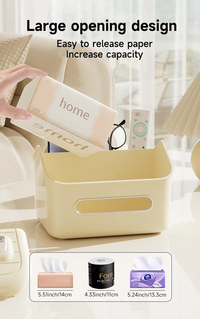 Description Picture 6 of itemUFORU Tissue box multi-functional advanced sense creative living room high-end light luxury desktop remote control storage box