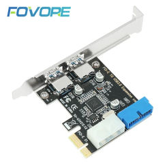 USB3 PCI express adapter PCI e to USB 3.0 20pin converter controller PCIe x1 USB 3 0 2 ports adapter USB3.0 PCI-e expansion card