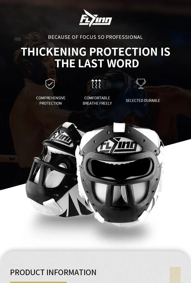 Description Picture 2 of itemProtector Boxing Muay Kids/adults Thai W/mask Taekwondo Head Martial Sparring Training New Helmet Headgear Arts Equipment