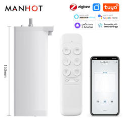 Tuya Smart Zigbee Electric Curtain Shutter Motor 15CM size Smart Automatic Home Support Voice Control Alexa Google Assistant