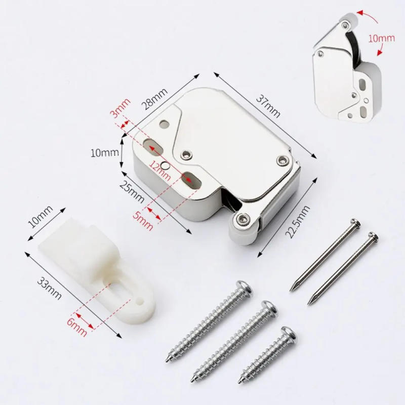 Description Picture 3 of itemPractical Spring Door Bolts Latch Lock Slide Locker Window Cabinet Box Cupboard Home DIY Furniture Hardware