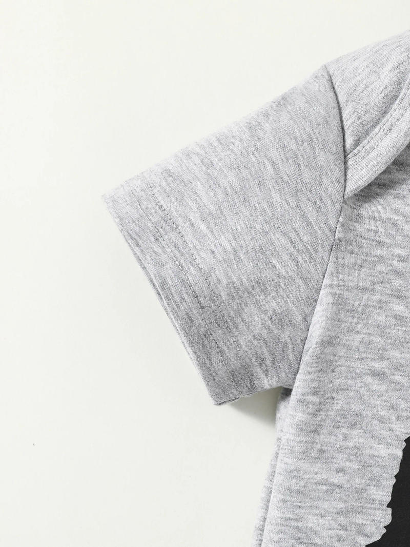 Description Picture 4 of item3Pcs Baby Boys Short Sleeve Cartton Panda Pansuit For Spring/Summer Casual Cute Sets+Hat