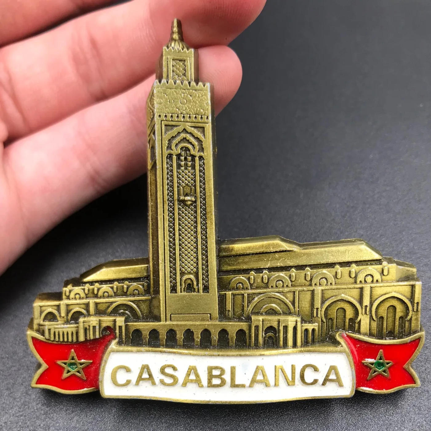 Description Picture 3 of itemFridge Magnets Morocco Casablanca Tourist Souvenir 3D Magnetic Metal Refrigerator Sticker Home Decoration