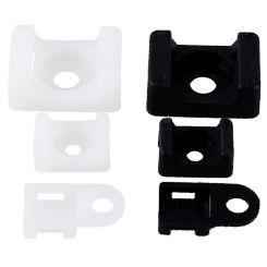 100PCS Plastic Wire Cable Zip Tie Screw Fixing Mount Base Holder