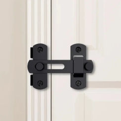 5PCS Door Lock Guard Latch Bolt 180 Degree Stainless Steel Latch Sliding Barn Door Security Hardware for Window Cabinet Home