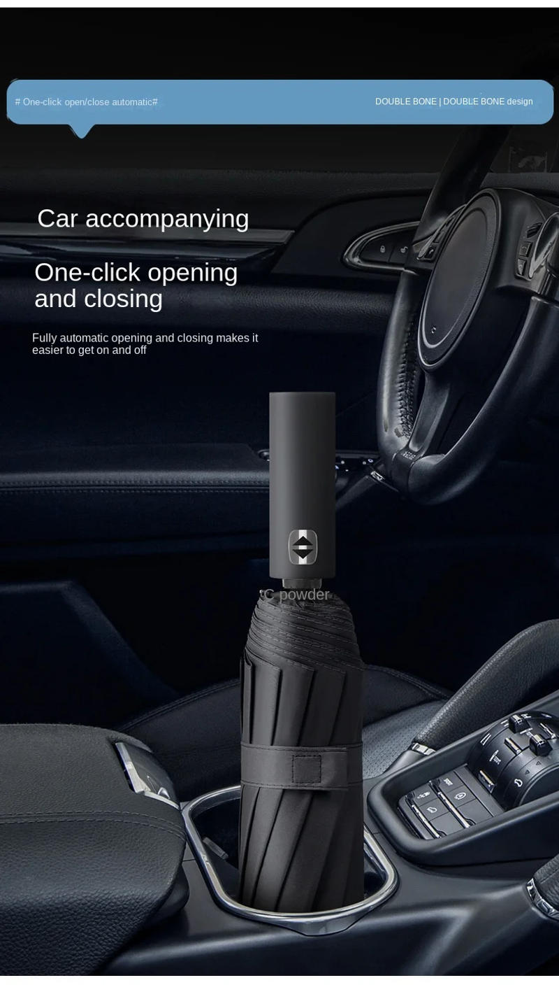 Description Picture 4 of itemFully Automatic Umbrella Folding Women Sun Protection Sun Shading UV Protection Sun Umbrella Advertising Sunny Umbrella