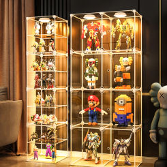 Hand-Made  Display Cabinet Storage Box Imitation  Glass Transparent Ornaments Model Toy Display Display Shelf