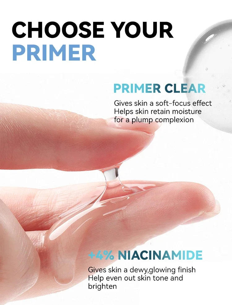 Description Picture 5 of itemFoundation Grip Primer Gel Long-lasting Moisturizing Clear Face Base Skin-friendly Invisible Pores Hyaluronic Acid Makeup Primer