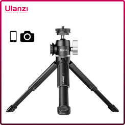Ulanzi U-Vlog Lite Extendable Tripod Dual Cold Shoe Ball Head Volg Tripod for Smartphone Sony Canon Nikon DSLR Camera