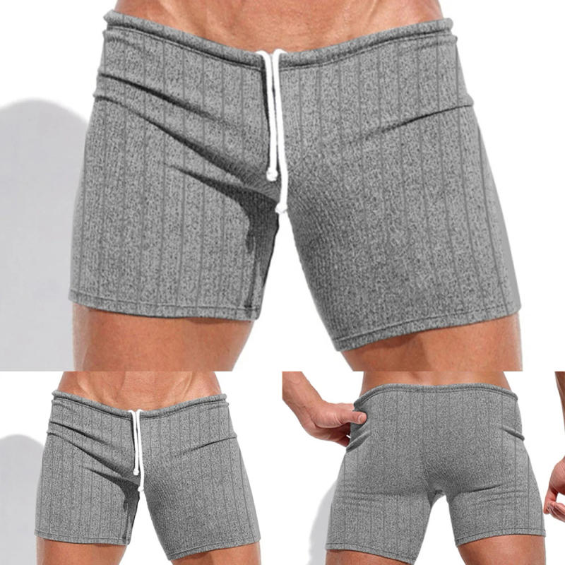 Description Picture 2 of itemFor Men Breathable Sportswear Shorts Breathable Casual Drawstring Elastic Pinstripe Slim Fit Beach Vacation Shorts