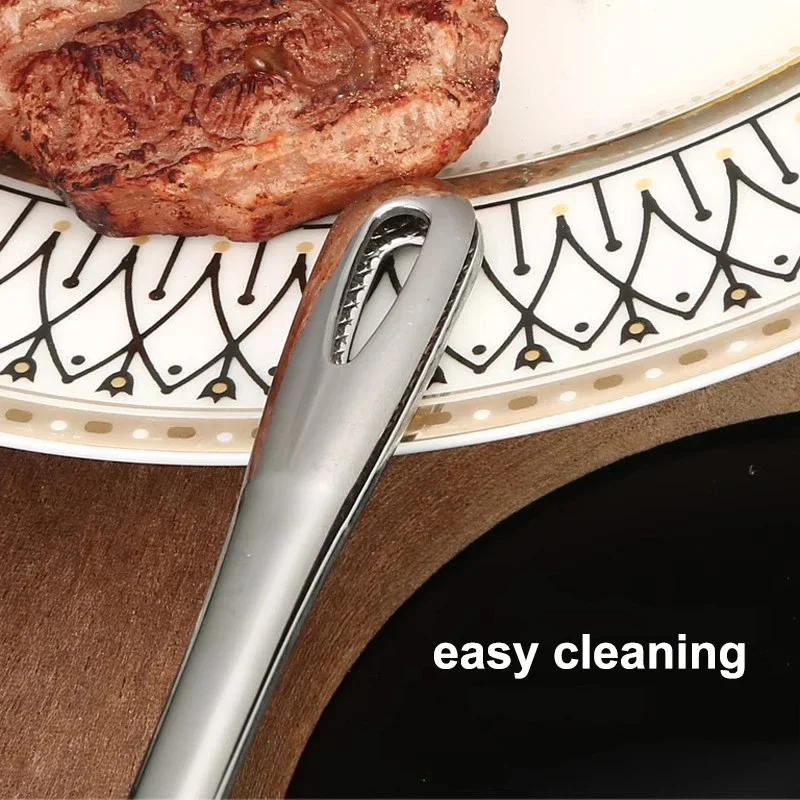Description Picture 5 of itemStainless Steel Barbecue Clip Outdoor Camping Picnic Food Clip Cutlery Extended Steak Buffet Kitchen Clip Camp Cooking Supplies