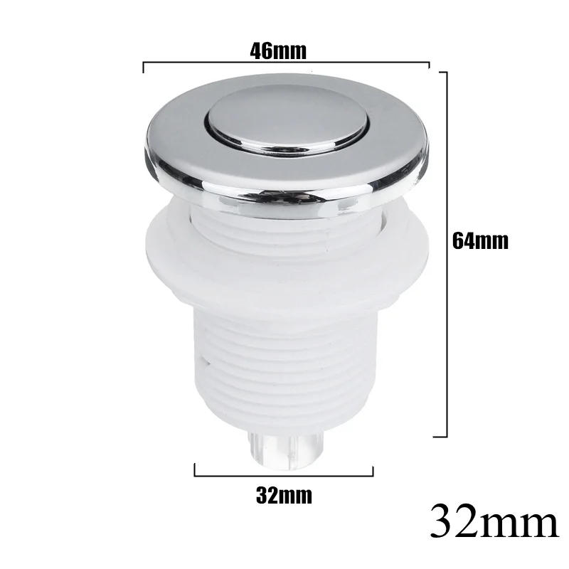 Description Picture 2 of item32mm Air Switch On Off Push Button 1m air hose For Bathtub Spa Garbage Whirlpool Pneumatic Micro Switch Toggle Home Kit