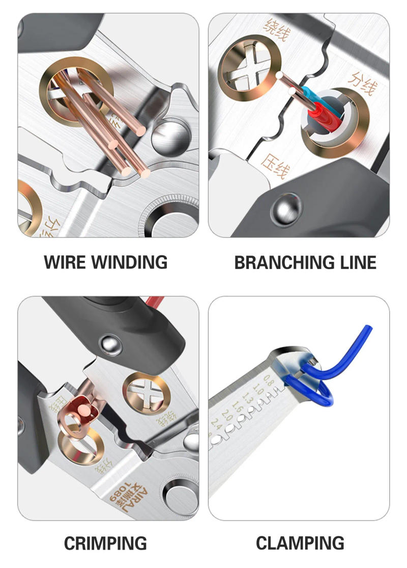 Description Picture 5 of itemAIRAJ Multifunctional Handheld Branching and Crimping PliersStripping Pliers Electrician Specific Wire Cutting Pliers hand tools