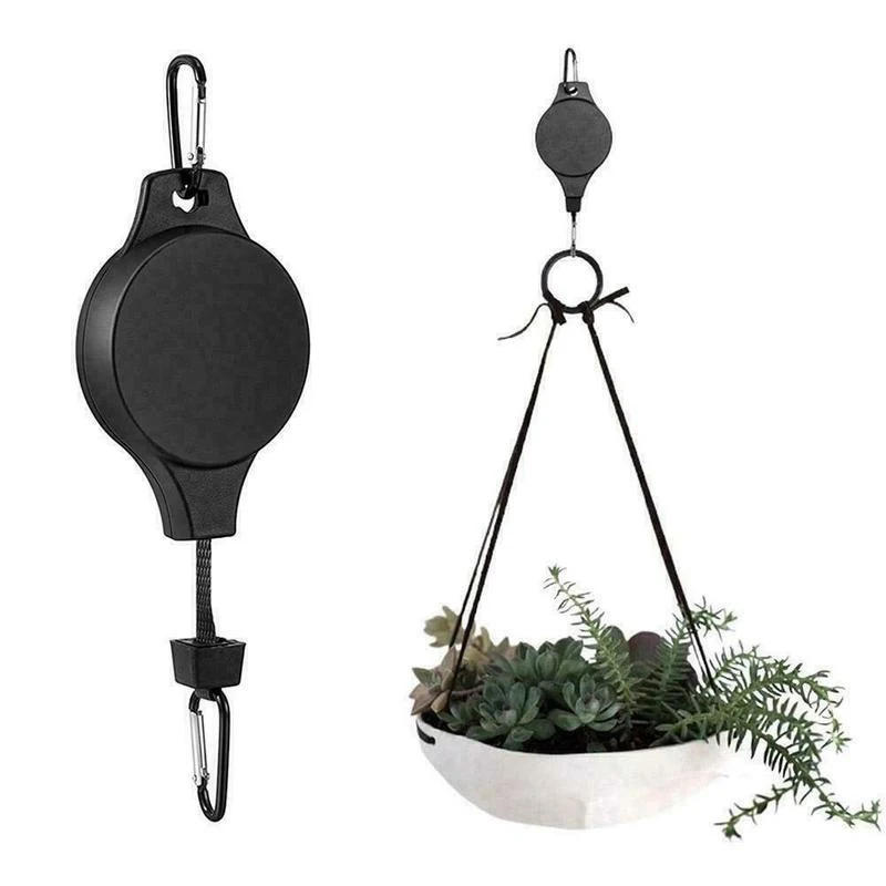 Description Picture 6 of itemGarden Baskets Pots Hanging Hook Plant Pulley Set Retractable Lifting Pulley Pull Down Hanger Plants Flower Hanger Hook