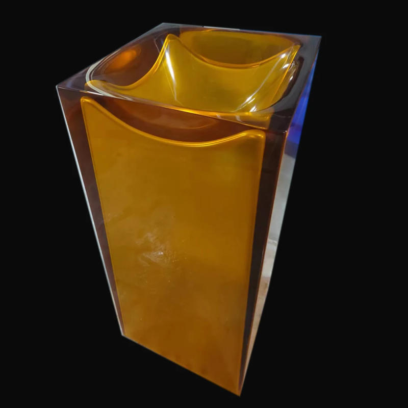 Description Picture 5 of itemBathroom Acrylic Freestanding Pedestal Wash Basin Floor Mounted Vanity Hand Vessel Sink RS3035