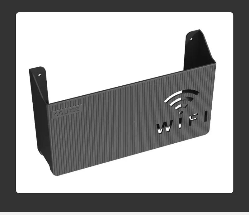 Description Picture 3 of itemWall Mounted Wireless WIFI Router Shelf ABS Plastic Storage Box Router Rack Cable Power Bracket Organizer Box for Living Room