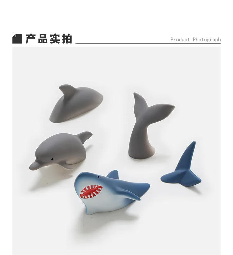 Description Picture 2 of itemMarine Shark Fridge Magnet Dolphin Magnetic Magnet 3D Stereo Resin Creative Creation