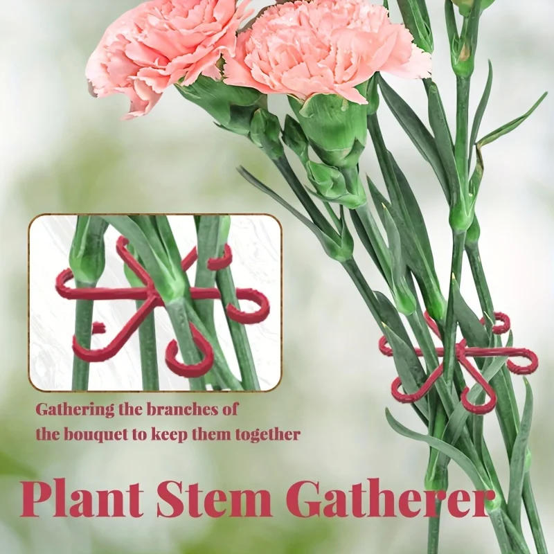 Description Picture 2 of item4 Piece Set Of Plant Stem Clips For Indoor Climbing Plants Plastic Plant Stands Flower Stem Gathering Clips Gardening Tools