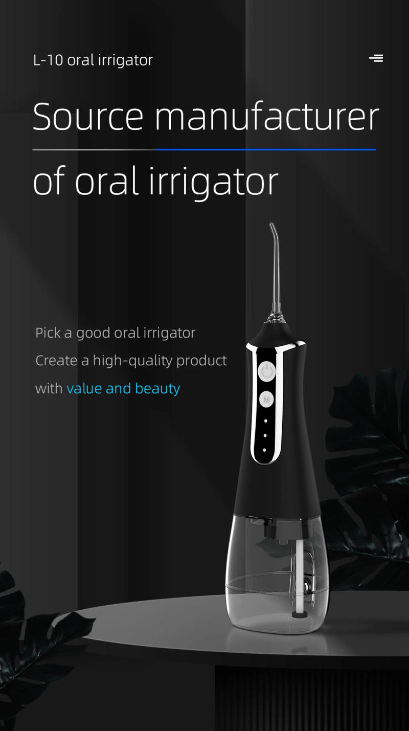 Description Picture 3 of itemDental Oral Irrigator Water Flosser Thread Teeth Pick Mouth Washing Machine 5 Nozzels 3 Modes USB Rechargeable 300ml Tank Dental