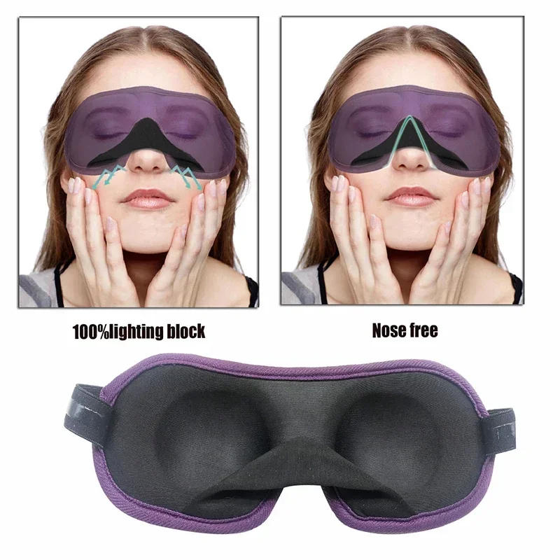 Description Picture 4 of item3D Sleeping eye mask Travel Rest Aid Eye Mask Cover Patch Paded Soft Sleeping Mask Blindfold Eye Relax Massager Beauty Tools