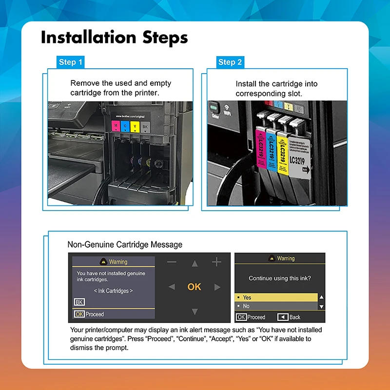 Description Picture 4 of item1SET Compatible Ink Cartridge for Brother LC3219XL LC3219 LC3217 for MFC-J5330DW J6530DW J6930DW J5730DW J5335DW J5930DW J6935DW