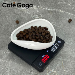 Coffee Beans Dose Trays Pure Pottery Ceramic Tea Spoon Special Shape Design Trays For Barista Tools Espresso Machine Accessories