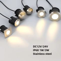 1W/3W LED Underground Lamp RGB DC12/24V Waterproof IP68 Underwater Light for Outdoor Deck Step Garden Pathway Pool Fountain