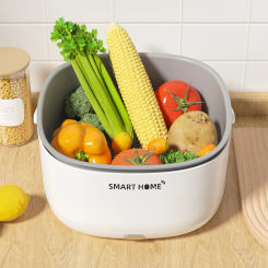 Ultrasound Electric Vegetable Washers with Handle Vegetable Washing Basket Household Kitchen Gadgets for Tableware Bottles
