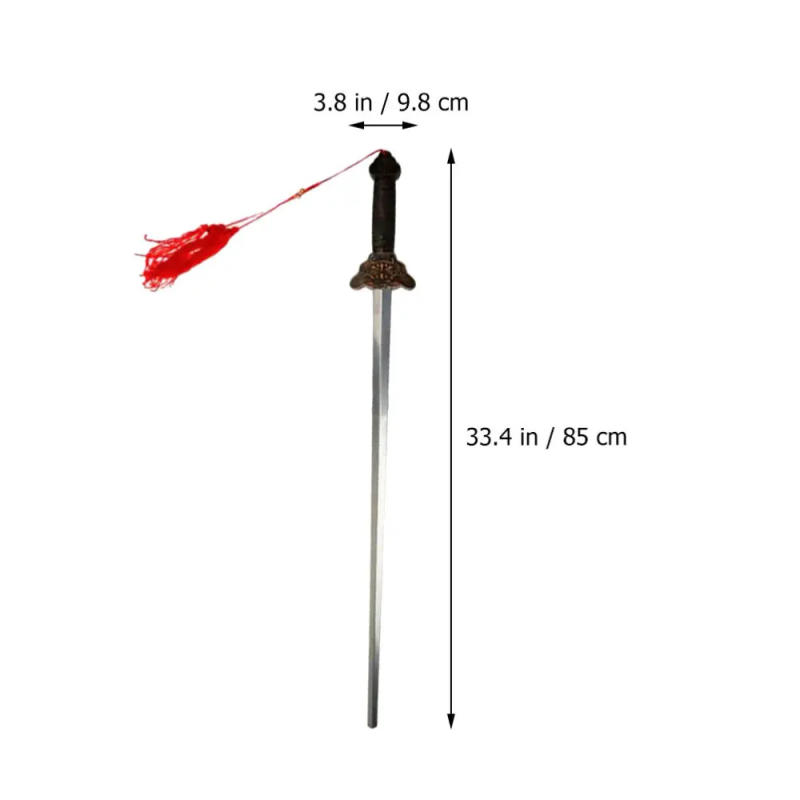 Description Picture 4 of itemChinese Tai Chi Sword Retractable Sword Outdoor Sports Toy Classic Tassel Sword Performance Carving Prop Decoration Accessories