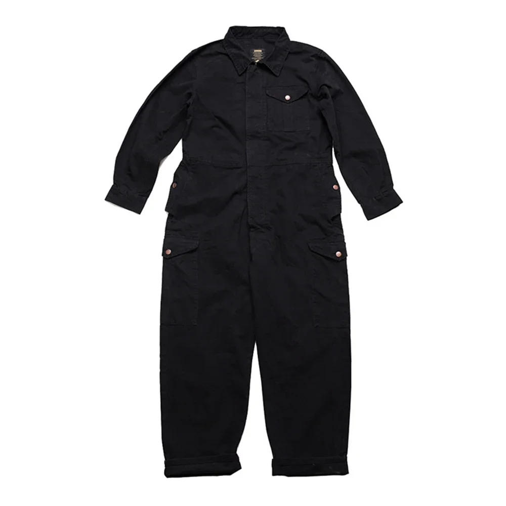 Description Picture 5 of itemMen's Workwear One-piece American Style Multi-pocket Pants Ami Khaki Trendy Brand Jumpsuit Loose Worker Overalls Suit