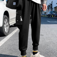 Aopai Shark 2024 Spring/Summer Men's Thin Tie Feet Outdoor Casual Work Pants Loose Khaki Harun Pants