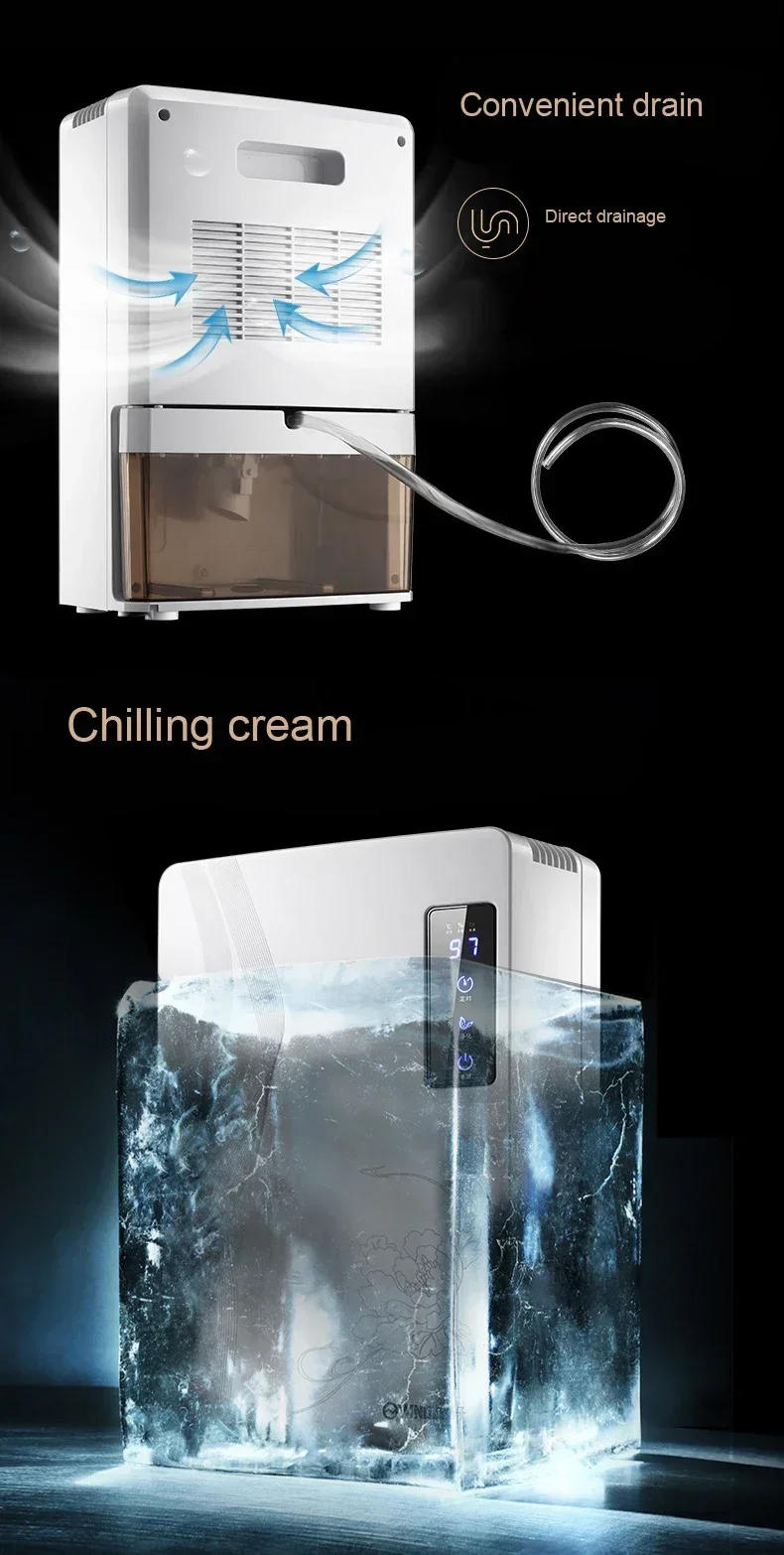 Description Picture 6 of item2.2L Smart Dehumidifier Moisture Absorber Silent Clothes Dryer Basement Dehumidifier Air Purifier Dehumidifiers