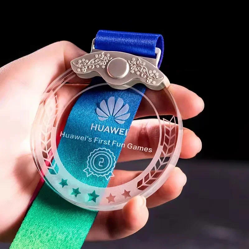 Description Picture 5 of item70mm Crystal Glass Medals Gold Silver Copper Medal Sport Souvenirs Honor 1pc Free Customized Color Printed or Engraved Logo Name