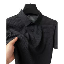 Shirt Mens Tops Casual Muscle Office Slim Fit Solid Color Summer T Dress T Shirt Business Casual Comfy Fashion