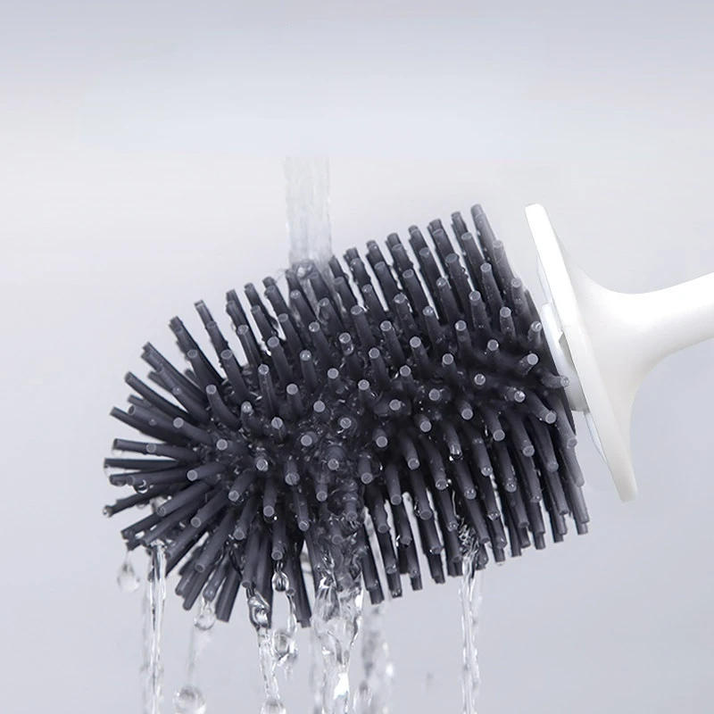 Description Picture 4 of itemBathroom Black Toilet Brush Soft TPR Silicone Brush Head No Dead Corners Home Floor-standing Cleaning Brushes WC Accessories