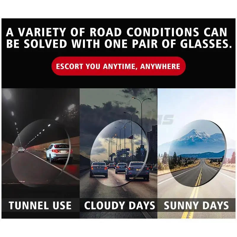 Description Picture 4 of itemTop Photochromic Fishing Sunglasses Men Polarized Chameleon Glasses Sport Driving Goggles Anti-glare Sun Glasses zonnebril heren