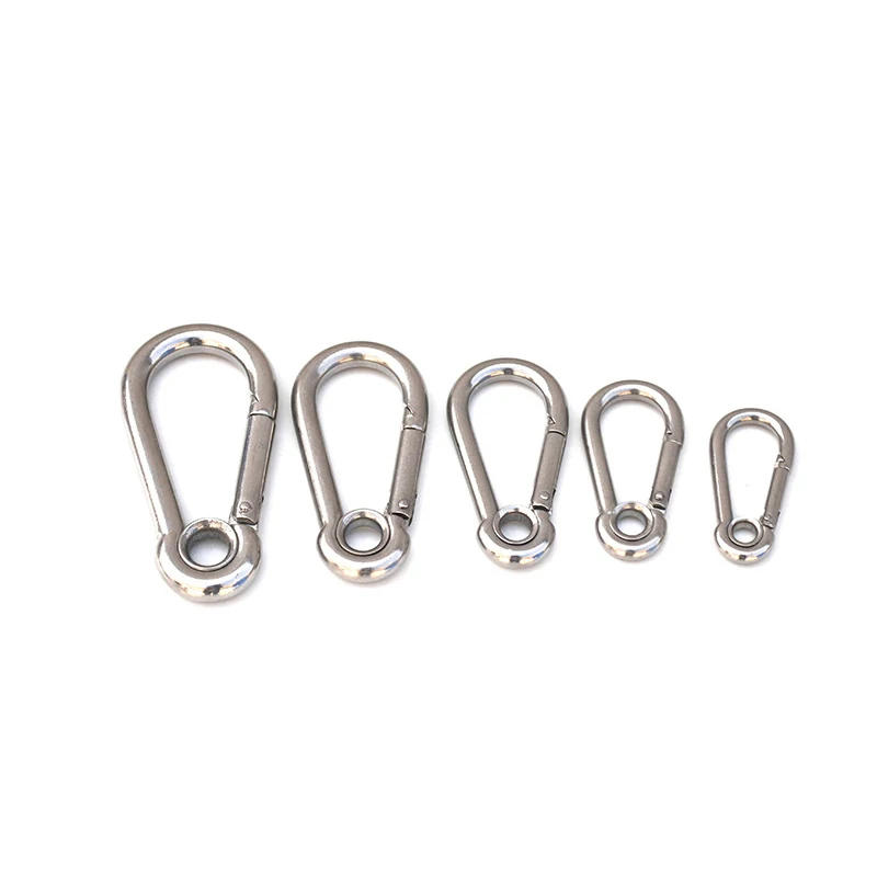Description Picture 3 of item1Pcs 316 Stainless Steel Carabiner Carbine Snap Hook with Eyelet Spring Buckle Key Ring M4 M5 M6 M7 M8 M9 M10 M11 M12 M14 304
