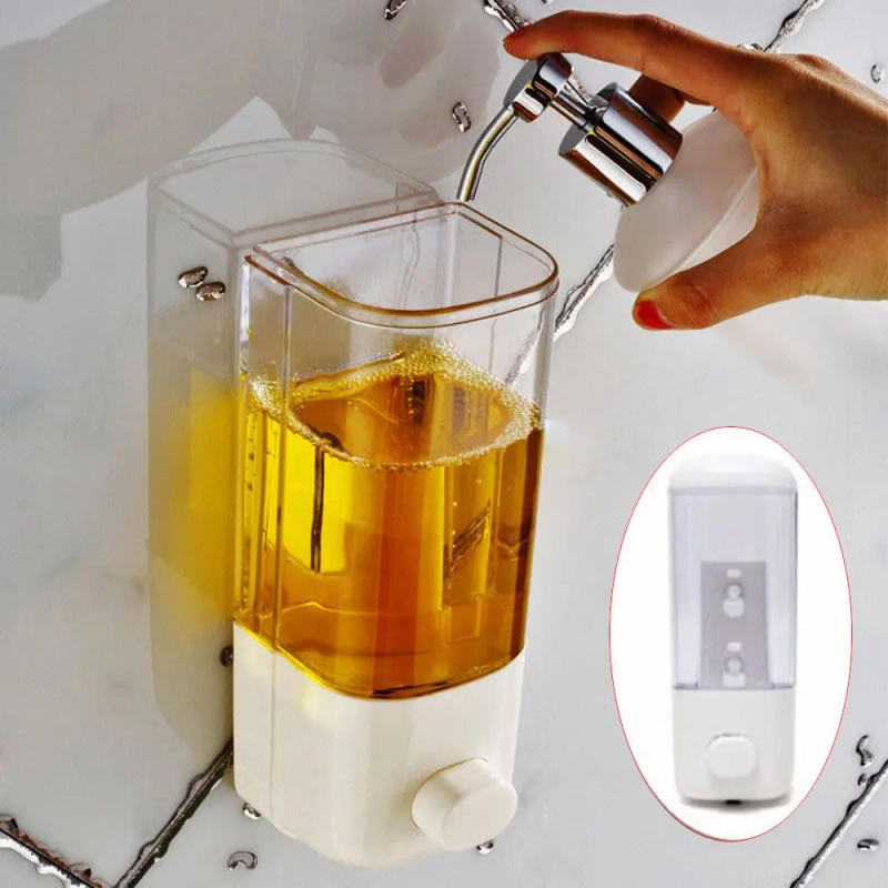Description Picture 2 of itemWall Mount Bathroom Soap Dispenser High Quality Liquid Lotion Shampoo Foam Bottle Hand Washing Kitchen Tools Bathroom Hardware