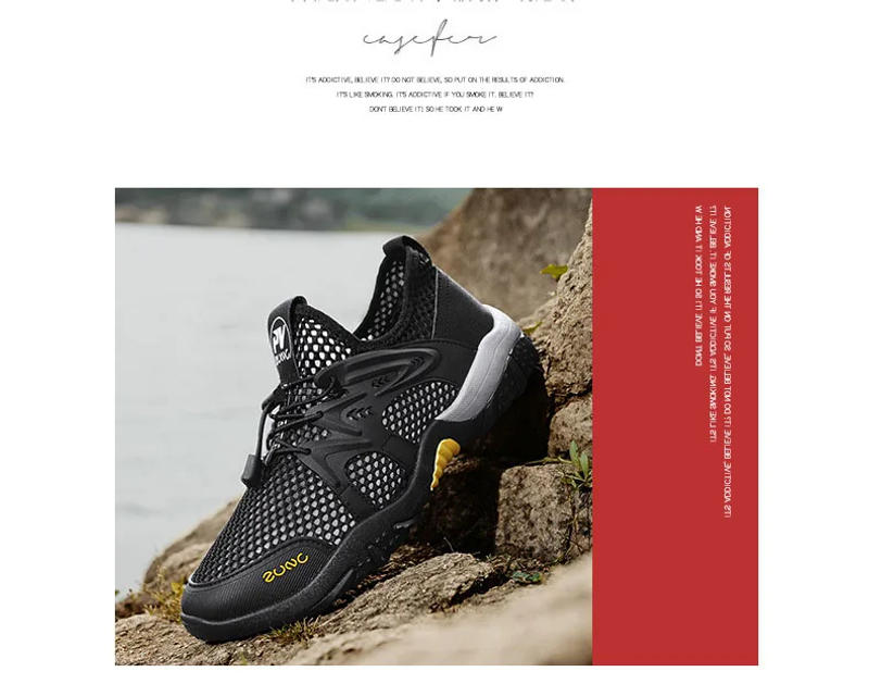 Description Picture 5 of itemOulylan Men's Shoes Summer Breathable Mesh Outdoor Non-slip Light Walking Casual Trekking Sneakers Beach Wading Shoes Male