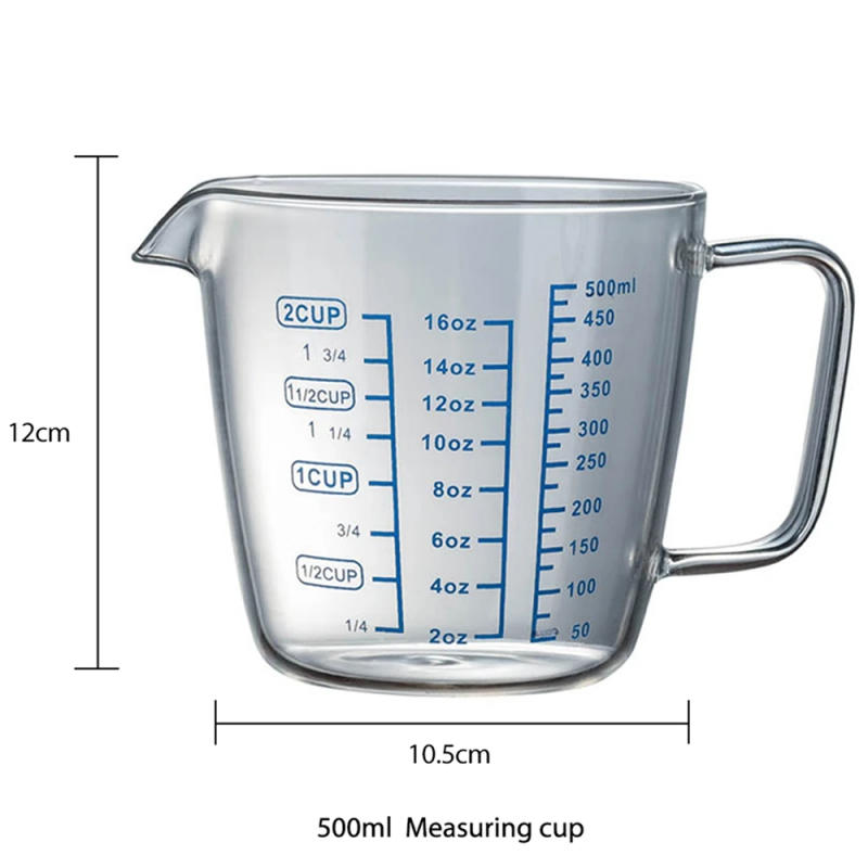 Description Picture 2 of itemHigh Borosilicate Measuring Glass Cup Liquid Measurement With Scale Microwave Oven Available Kitchen Baking Glass Cup