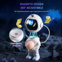 Astronaut Starry Sky Projector Night Light Galaxy Star Sky LED Projection Lamp with Remote for Kids Bedroom Home Ambient Light