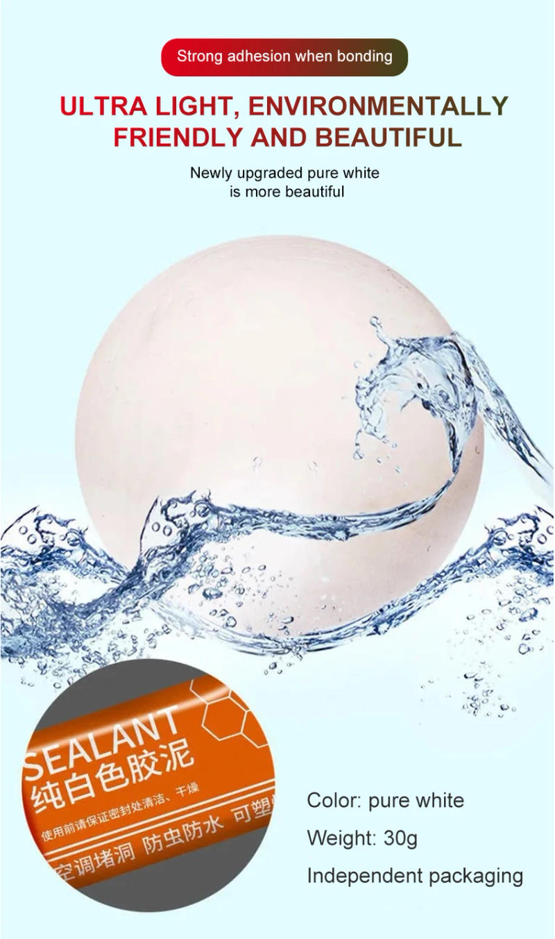 Description Picture 5 of item1/5pcs Walls Hole Sealing Cement Clay Sealant Cracks Waterproof Repair Air Conditioning Hole Sewer Sealing Mending Plasticine