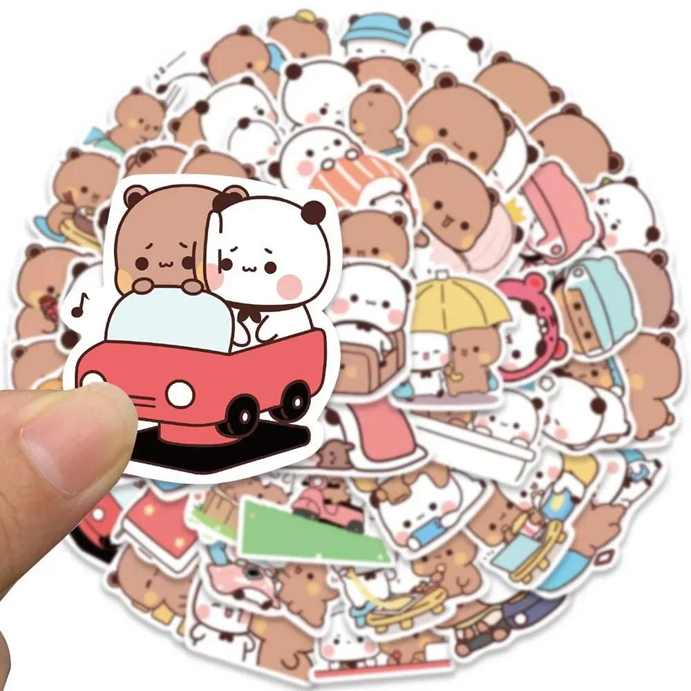 Description Picture 6 of item50pcs Bubu and Dudu Stickers Cute Bear Couple DIY Toy Doodles Decorative Graffiti Decal Phone Bottles Scrapbook Waterproof