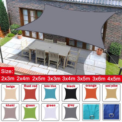 6X4m Waterproof Large Sun Shelter Sunshade Protection Outdoor Canopy Garden Patio Pool Shade Sail Awning Camping Shade