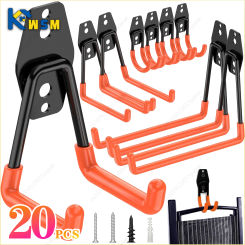 Heavy Duty Metal Hooks Wall Mounted Garage Organizer Hooks Bicycle Hooks Wall Mounted Non-Slip Storage Hooks Garden Storage Tool