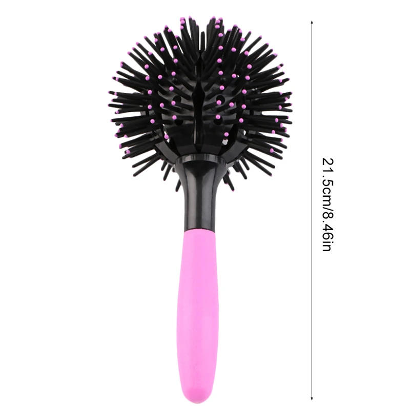 Description Picture 6 of item3D Round Hair Brushes Comb Salon Make Up 360 Degree Ball Styling Tools Magic Detangling Hairbrush Heat Resistant Hair Comb