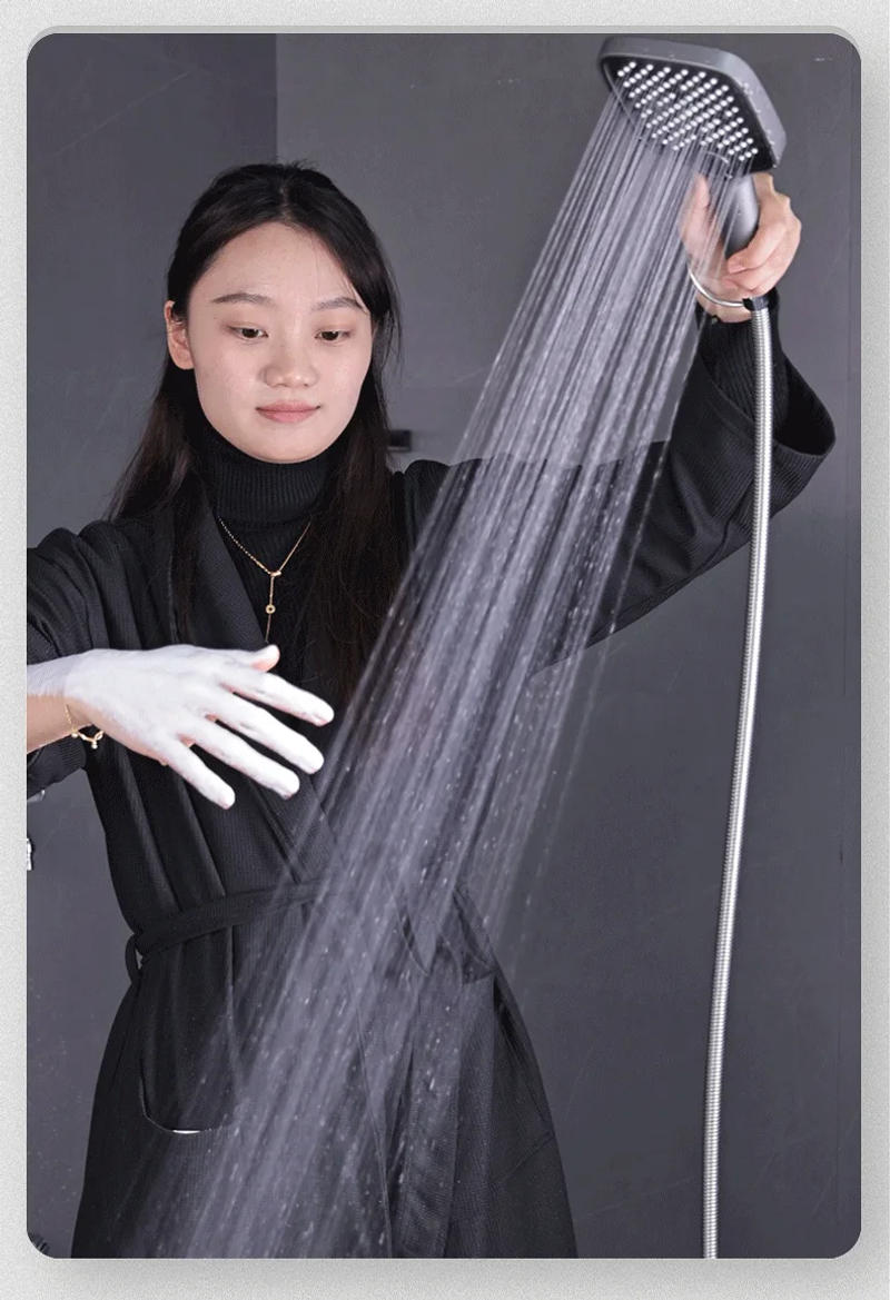 Description Picture 5 of itemHandheld Shower Head Set, 3-Mode High Pressure Handheld Sprayer with Stainless Steel Shower Hose, for Low Water Pressure