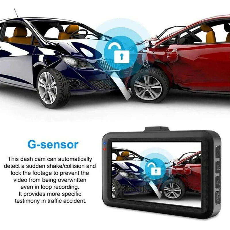 Description Picture 3 of itemSuction 3-inch dashcam HD night vision single lens loop video black gold just hidden vehicle surveillance