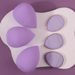 6pcs Purple Makeup Powder puff Sponge Egg Set Super Soft Dry and Wet dual-purpose Foundation Liquid Concealer Special Tool