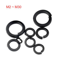 Black Grade 8 Spring Washers Split Elastic Washers M2 M3.5 M3 M4 M5 M6 M8 M12-M30